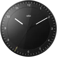 Braun Lydløst veggur med sekundviser. Diameter 30cm.