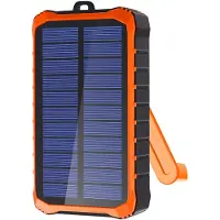 4smarts Prepper - Solenergibank - Li-pol - 12000 mAh - 10.5 watt - 2.1 A - 2 utgangskontakter (USB) - svart, oransje