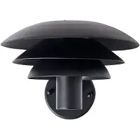 Dyberg-Larsen utendørs vegglampe DL20 svart Ø 20 cm