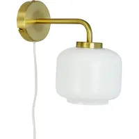 Dyberg Larsen , Arp vegglampe, messingfarget, bredde 15 cm