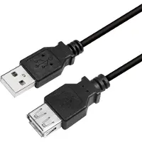 Logilink CU0010B, 2 m, USB A, USB A, USB 2.0, 0,48 Gbit/s, Svart