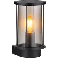 Globo Utendørs vegglampe Gracey, svart, stål, IP54, E27
