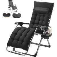 Vevor Zero Gravity Chair 26" Zero Gravity Recliner Lounge Chair innendørs og utendørs
