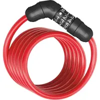 ABUS Spirallås Star 4508C - 150 cm - Rød - - OneSize - Sikkerhetsutstyr