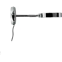 Dyberg Larsen LED-vegglampe Starlight, krom Ø 14 cm, dimbar.