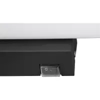 TRIO Mattimo LED-vegglampe, bredde 80 cm, svart, bryter