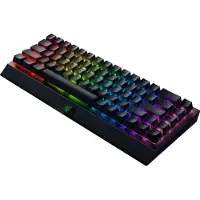 Razer BlackWidow V3 Mini HyperSpeed - Tastatur - bakgrunnsbelyst - trådløs - USB-C, 2.4 GHz, Bluetooth - QWERTY - USA - tastsvitsj: Yellow