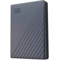 Western Digital WD My Passport WDBRMD0040BGY-WESN - Harddisk - kryptert - 4 TB - ekstern (bærbar) - USB 3.2 Gen 1 - 256-bit AES - silikongrå