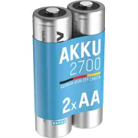 Ansmann 1x2 2700 Mignon 2500mah Aa Oppladbart Batteri