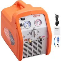 Vevor bærbar 3/4 HK kjølemiddelgjenvinningsmaskin - AC-gjenvinningsmaskin med høytrykksbeskyttelse 220-240V 60Hz gjenvinningsmaskin HVAC for dampbasert flytende kjølemiddel, klimaanlegg for biler
