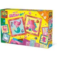 SES Creative - Kunstverk med Glitter - - OneSize - Kreativt leker