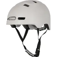 Crazy Safety Sykkelhjelm m. Lys - Svimmelhet - Hvit - - 54-57 cm - Sykkelhjelm