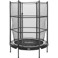Salta 5426A, Trampoline over bakken, Rund, 35 kg, 3 år, Safety net, Sort