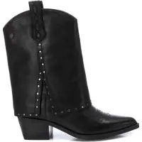 Carmela for woman. 16196101-NEGRO Leather ankle boots 161961 Black (37), 3 to 5 cm, None, Casual