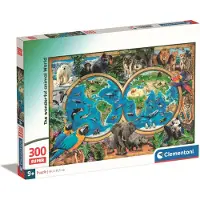 Clementoni Puslespill The Wonderful Animal World, 300 brikker 2D Puslespill