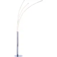 JUST LIGHT LED-gulvlampe Maja, tre lys, krom