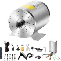 Vevor 1800W elektrisk børsteløs likestrømsmotorsett - 48V 4500 o/min motor med oppgradert hastighetskontroller, fotpedal og gasshåndtaksett for gokart, elsykkel, motorsykkel, scooter
