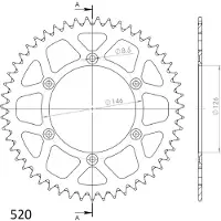 Sgr Aluminium Suzuki 520x50 Ral808x50blk Bakre Tannhjul
