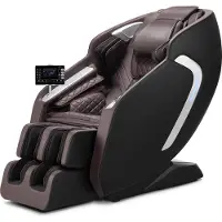 Vevor massasjestol, 4D helkropps lenestol med null gravitasjonsfunksjon og SL-spor, yoga-stretch, AI-stemmekontroll, varme, fotrulle, uttrekkbar pedal, 36 kollisjonsputer, LCD-skjerm, armlenkontroller