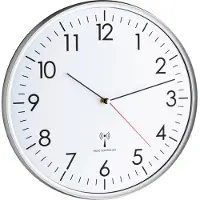TFA-Dostmann 60.3514, Vegg, Rund, Sølv, Hvit, Plast, Glass, AA