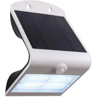 Eglo Lamozzo solcelledrevet LED-vegglampe, hvit, høyde 21 cm, sensor