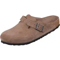 Birkenstock Boston Soft Footbed Suede Leather Sandaler brun