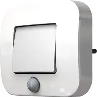 Osram LED-stikkontaktnattlampe LUNETTA HALL PIR-sensor hvit