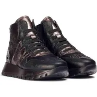 Wonders for woman. A-2493_941_5890 Leather Sneakers Odisei 93 black (37), Flat, Laces, Casual
