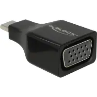 DeLOCK - Ekstern videoadapter - USB-C - VGA - svart