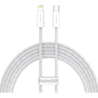Baseus Dynamic Series Nylonflettet USB-C til Lightning-kabel - 20W, 2m - Hvit