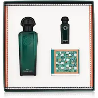 Hermès Paris Eau d'Orange Verte gavesett Eau de Cologne Men 100 ml, miniatyr Eau de Cologne 7,5 ml og solid såpe 50 g