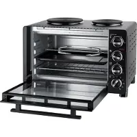 Unold 68885 All in One - Elektrisk ovn med varmeplater - 30 liter - 1.5 kW - svart