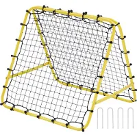 Vevor Fotball Rebounder Rebound Nett, 40"x35"x37" Bærbare Fotballtreningsgaver, Fullt justerbare vinkler, Hjelpemidler og utstyr for barn, tenåringer og alle aldre, Enkel oppsett og perfekt oppbevarin