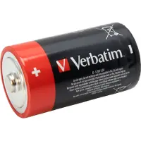 Verbatim Batteri D alkaliske batterier 2-pack ekstern detaljhandel