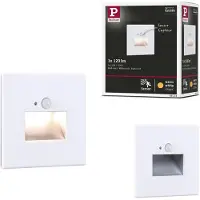 Paulmann LED innfelt vegglampe Edge Quadro, hvit, 8 x 8 cm