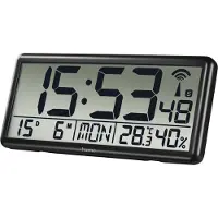 Hama "Jumbo" - clock - electronic - desktop wall mountable - black