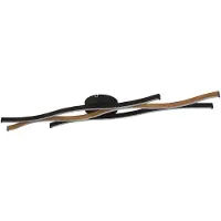 Searchlight LED-taklampe Bloom Swirl svart/tre
