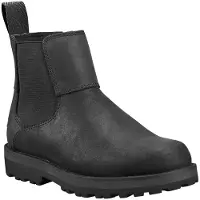 Timberland unisex for kids. TB0A28P10011 Courma Chelsea leather boots (23), Black, Flat, Zip, Velcro, Casual, children's fashion