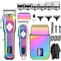 INF Profesjonelt sett for trimming av hår og skjegg, langvarig batteri MultiColor
