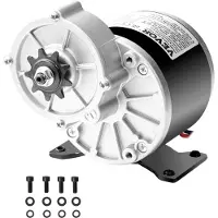 Vevor 350W elektrisk kraftig likestrømsmotor, 24V 3000 o/min Gokart elektrisk børstemotor, elektrisk terrengsykkelmotor for elsykkel motorsykkel scooter DIY