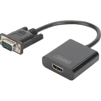 Digitus Vga To Hdmi Converter And Audio Full Hd 15 Cm Adapter