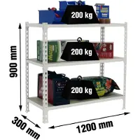 Simonclick Maderclick Megaplus 3/300 900 Metallhylle 900x1200x300 Mm