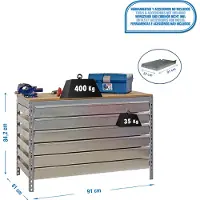 Simonwork (bancos De Trabajo) Bt5 6box Arbeidsbenk 842x910x610 Mm
