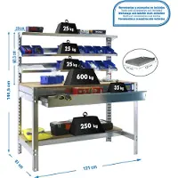 Simonwork (bancos De Trabajo) Bt1 Box Metallhylle 1445x1210x610 Mm