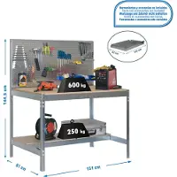 Simonwork (bancos De Trabajo) Bt2 Metallhylle 1445x1510x610 Mm