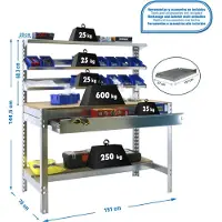 Simonwork (bancos De Trabajo) Bt1 Box Metallhylle 1445x1510x760 Mm