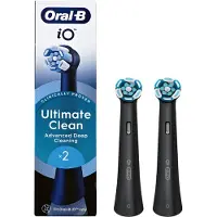 Oral-B Ultimate Clean 2-Pack - Svart / iO Ultimate Clean børstehoder / Erstatningshoder