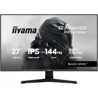 Iiyama G-MASTER Black Hawk G2741QSU-B1 - LED-skjerm - gaming - 27 - 2560 x 1440 QHD @ 144 Hz - IPS - 350 cd/m² - 1500:1 - 1 ms - HDMI, DisplayPort - høyttalere - svart, matt