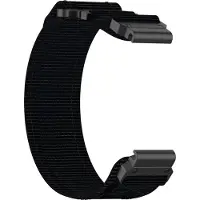 INF 22 mm klokkebånd for Garmin Quatix 7 Pro/FeniX/Fenix 6/Fenix 5 størrelse M Nylon Black