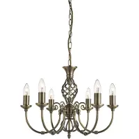 Searchlight ZANZIBAR imponerende lysekrone, 6-l..